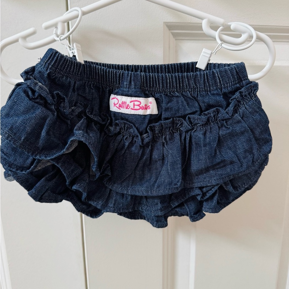 RuffleButts Navy Ruffle Skirt